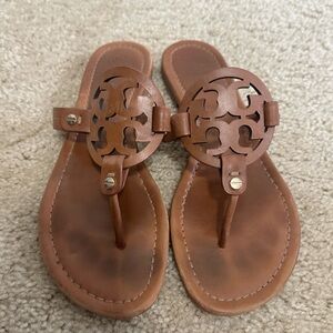 Tory Burch Miller Sandals in Vintage Vachetta Size 8 GUC